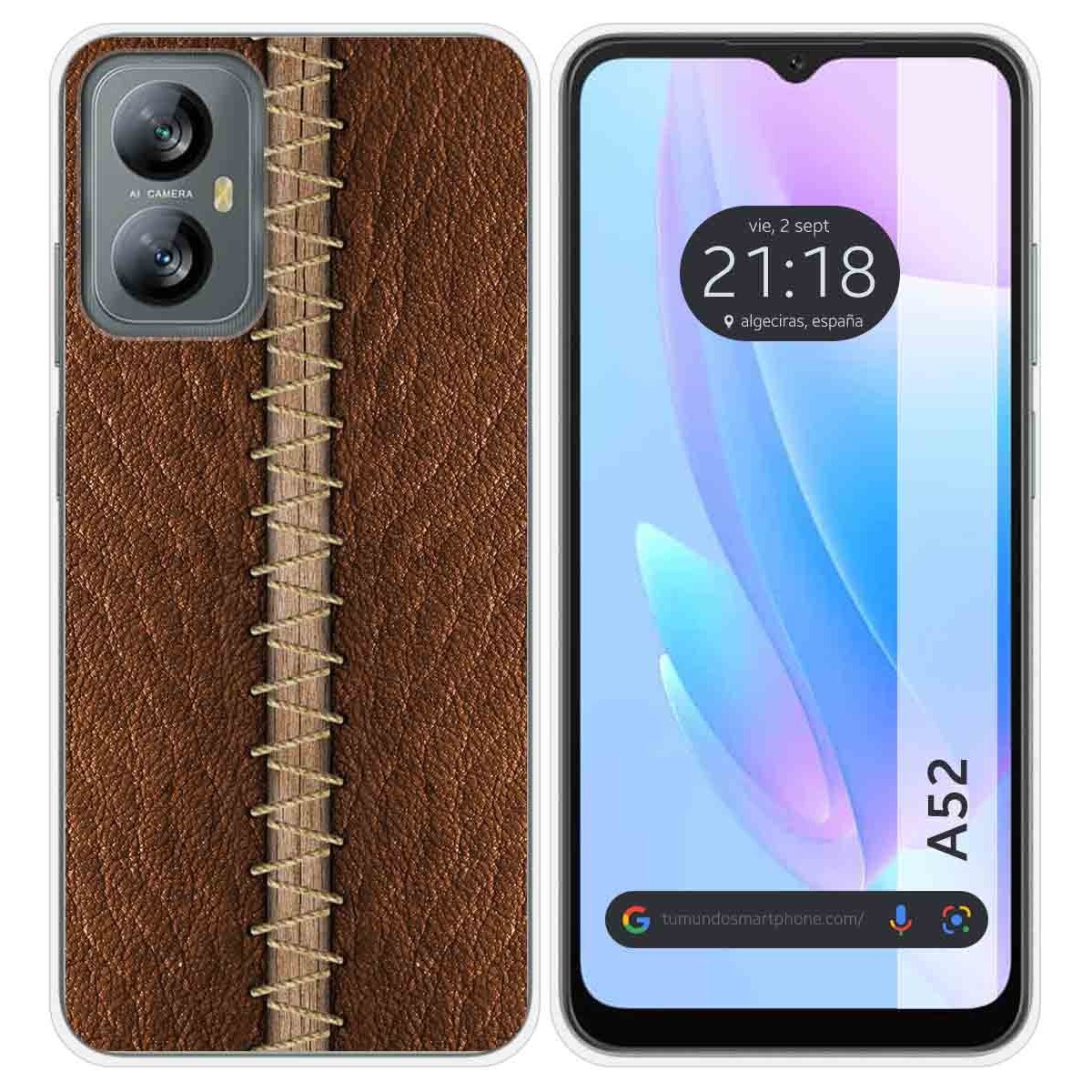 Funda Silicona para Blackview A52 diseño Cuero 01 Dibujos