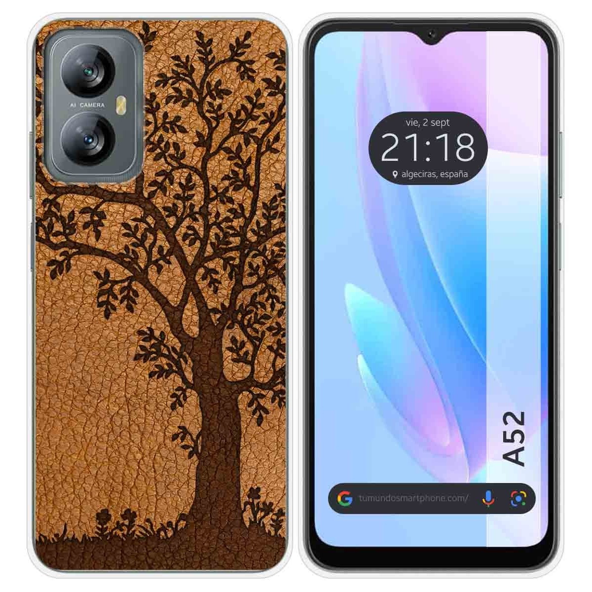 Funda Silicona para Blackview A52 diseño Cuero 03 Dibujos