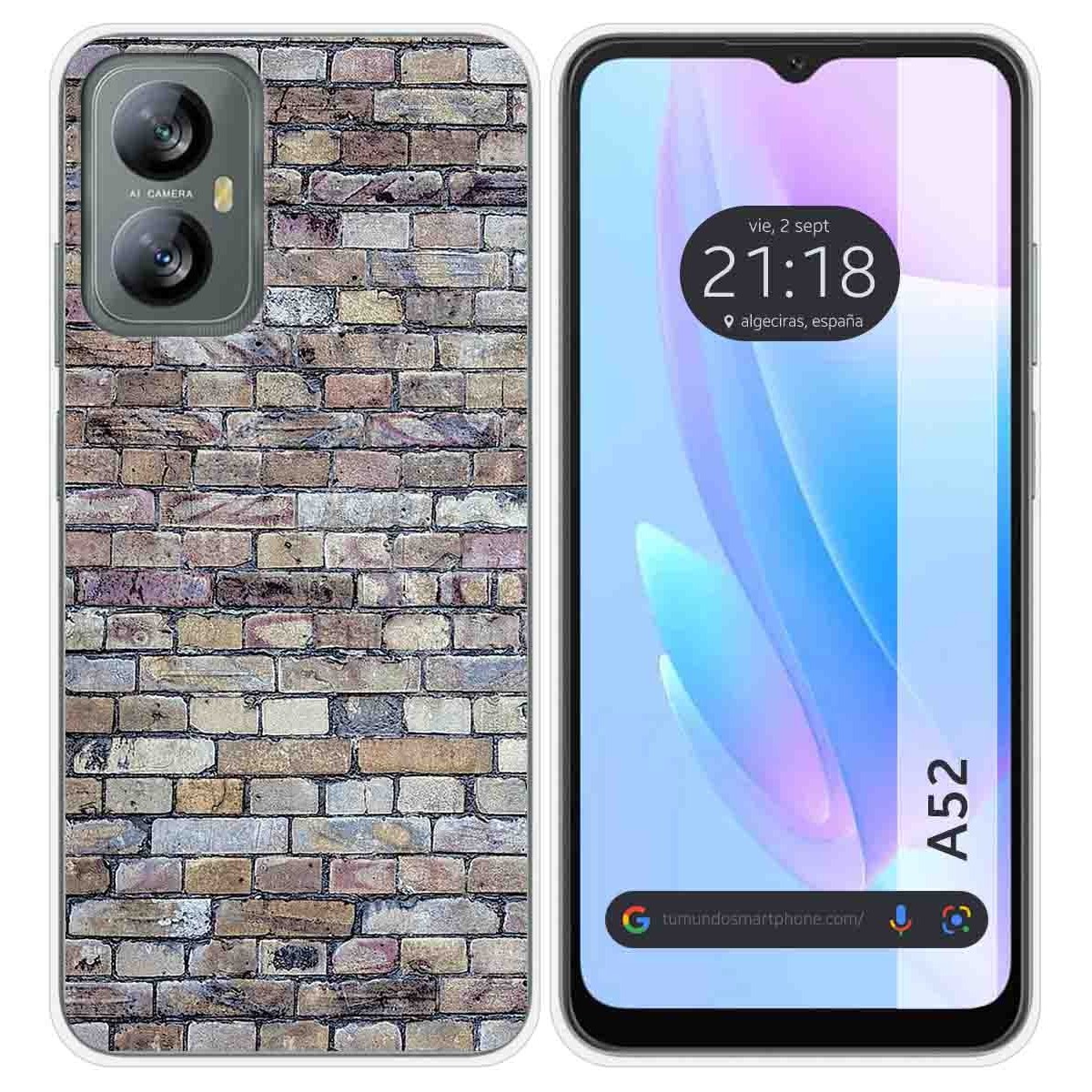 Funda Silicona para Blackview A52 diseño Ladrillo 02 Dibujos