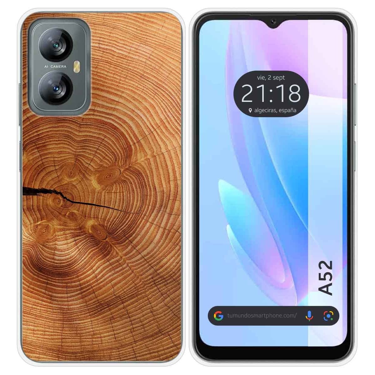 Funda Silicona para Blackview A52 diseño Madera 04 Dibujos