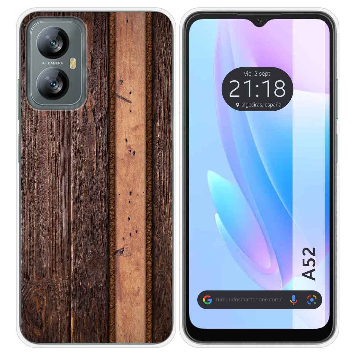 Funda Silicona para Blackview A52 diseño Madera 05 Dibujos