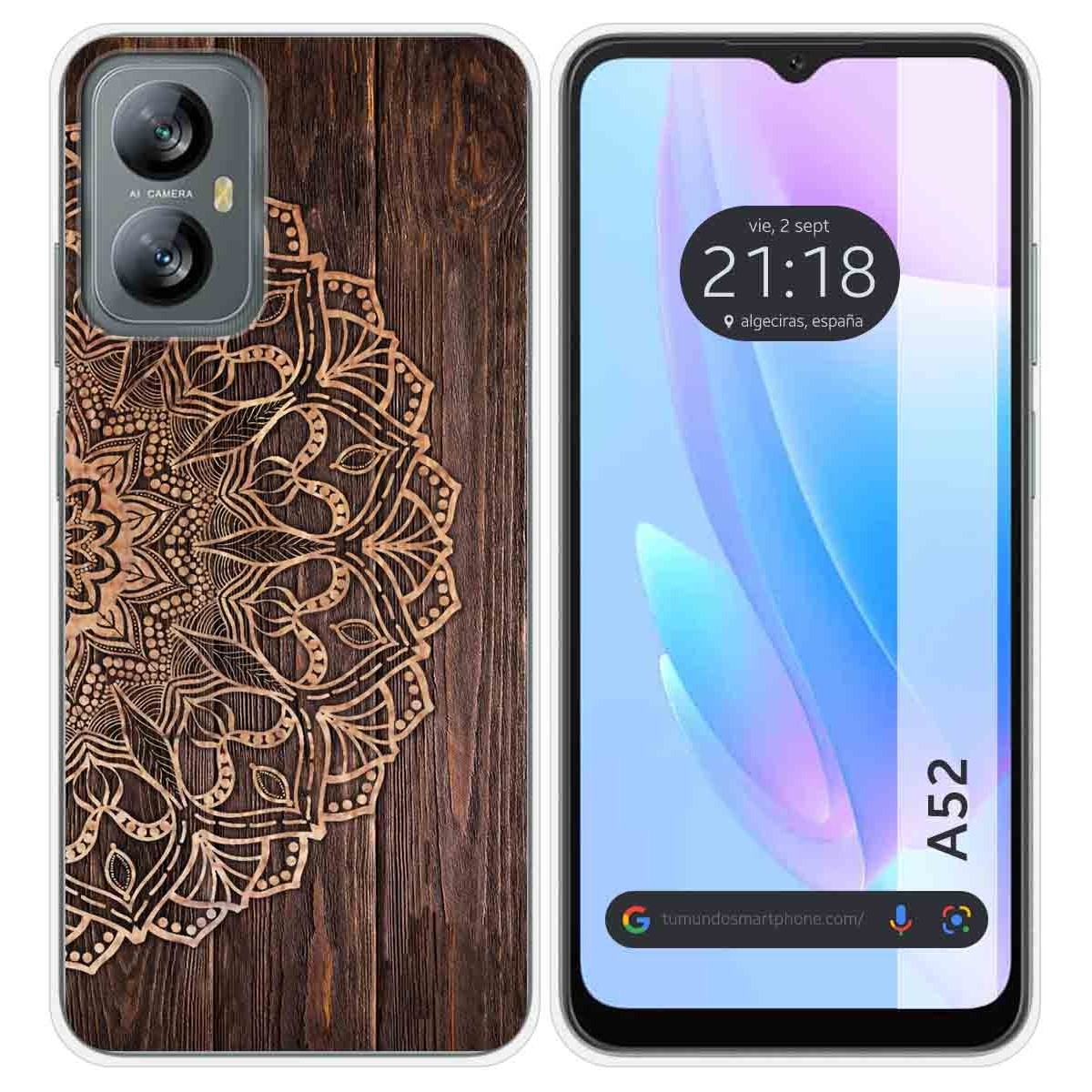 Funda Silicona para Blackview A52 diseño Madera 06 Dibujos