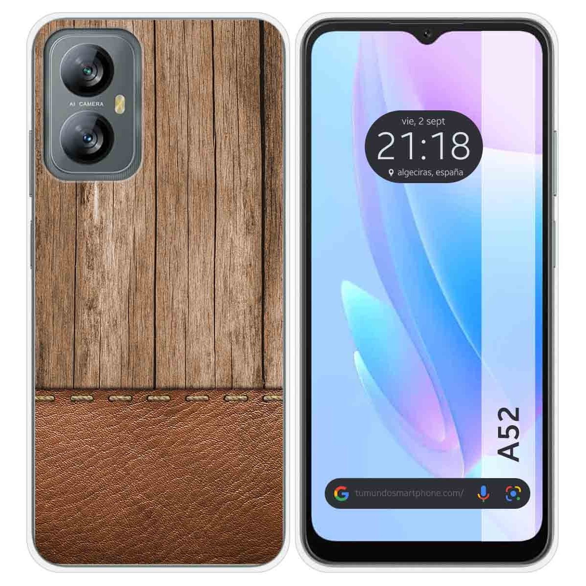 Funda Silicona para Blackview A52 diseño Madera 09 Dibujos