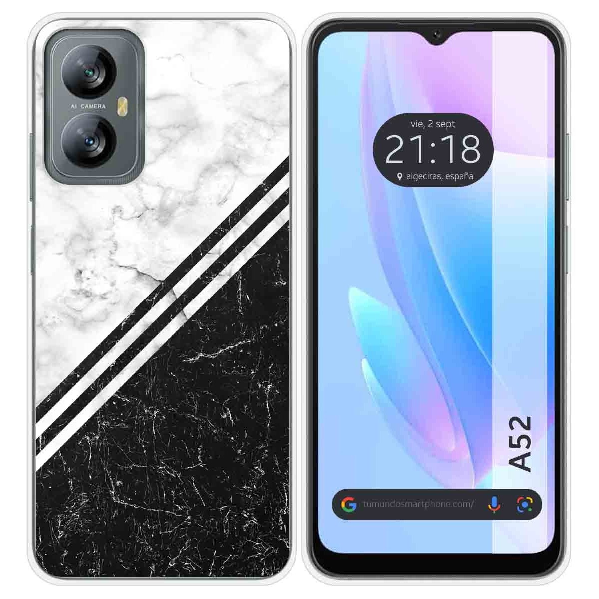 Funda Silicona para Blackview A52 diseño Mármol 01 Dibujos