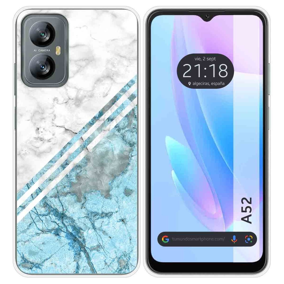 Funda Silicona para Blackview A52 diseño Mármol 02 Dibujos