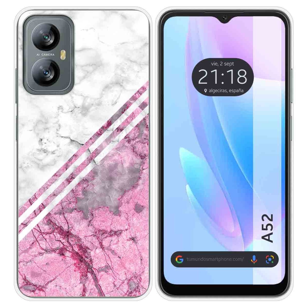 Funda Silicona para Blackview A52 diseño Mármol 03 Dibujos