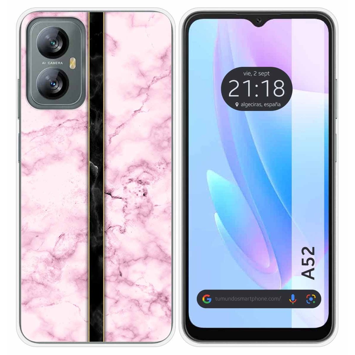 Funda Silicona para Blackview A52 diseño Mármol 04 Dibujos