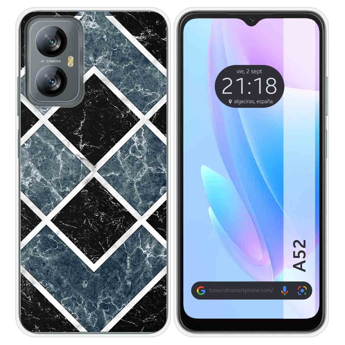 Funda Silicona para Blackview A52 diseño Mármol 06 Dibujos