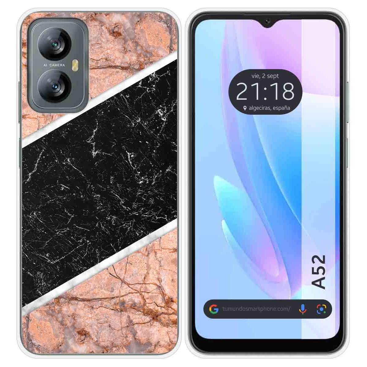 Funda Silicona para Blackview A52 diseño Mármol 07 Dibujos