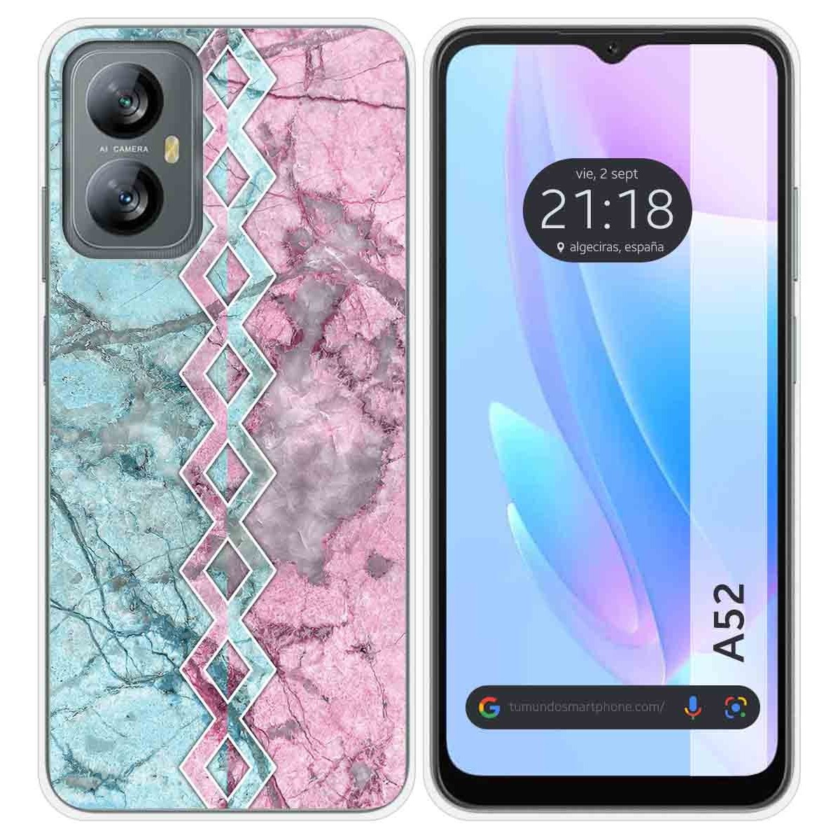 Funda Silicona para Blackview A52 diseño Mármol 08 Dibujos