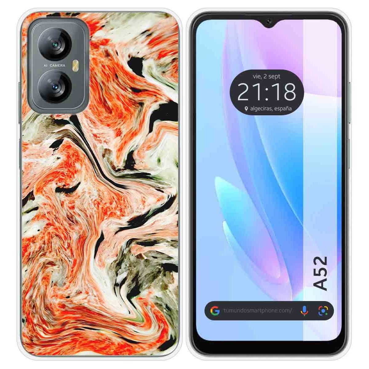 Funda Silicona para Blackview A52 diseño Mármol 12 Dibujos