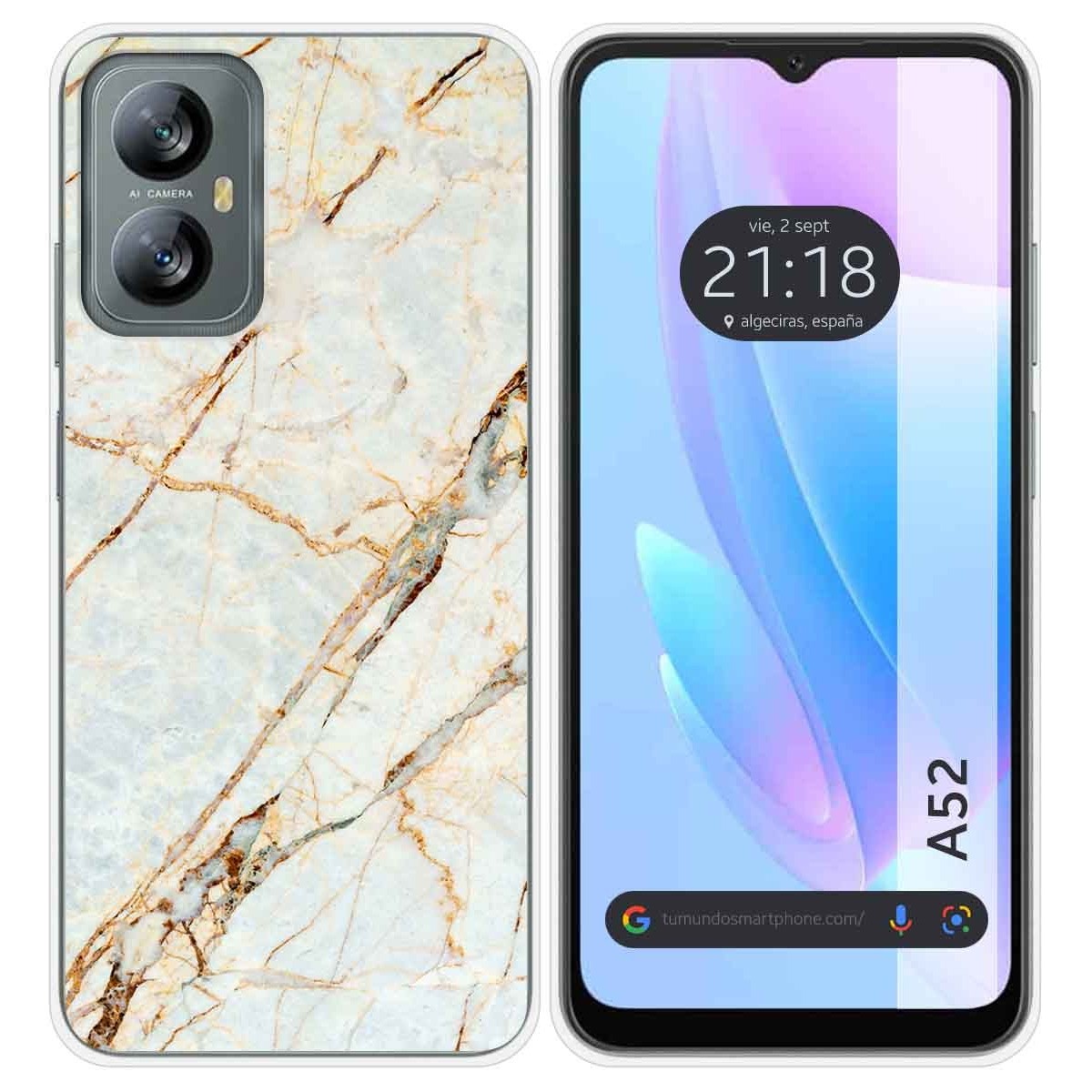 Funda Silicona para Blackview A52 diseño Mármol 13 Dibujos