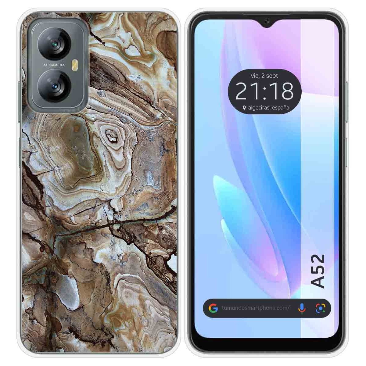 Funda Silicona para Blackview A52 diseño Mármol 14 Dibujos
