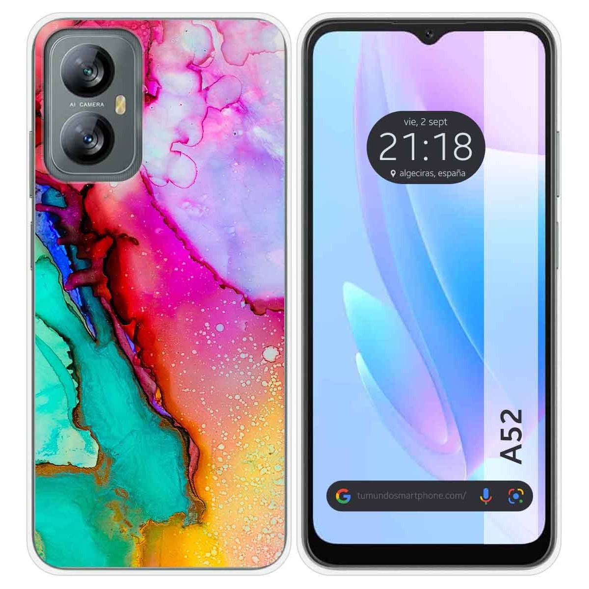 Funda Silicona para Blackview A52 diseño Mármol 15 Dibujos