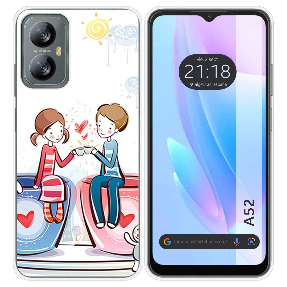 Funda Silicona para Blackview A52 diseño Café Dibujos