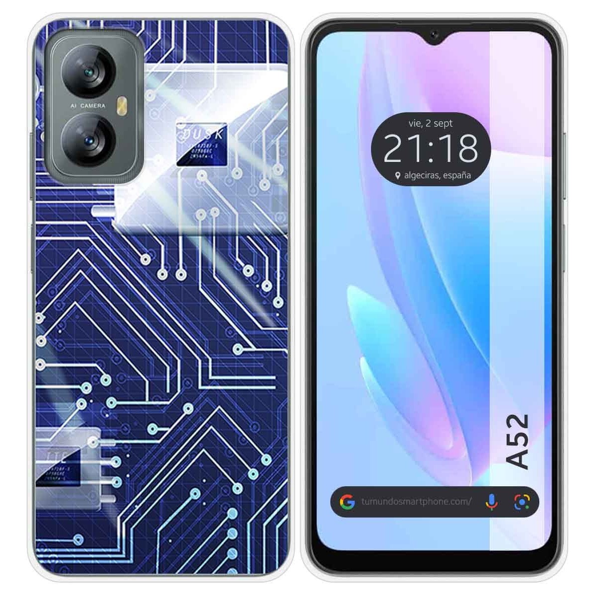 Funda Silicona para Blackview A52 diseño Circuito Dibujos