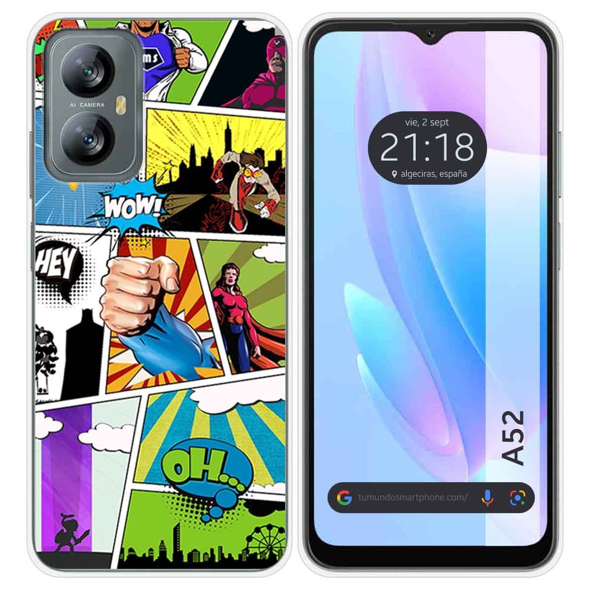 Funda Silicona para Blackview A52 diseño Comic Dibujos