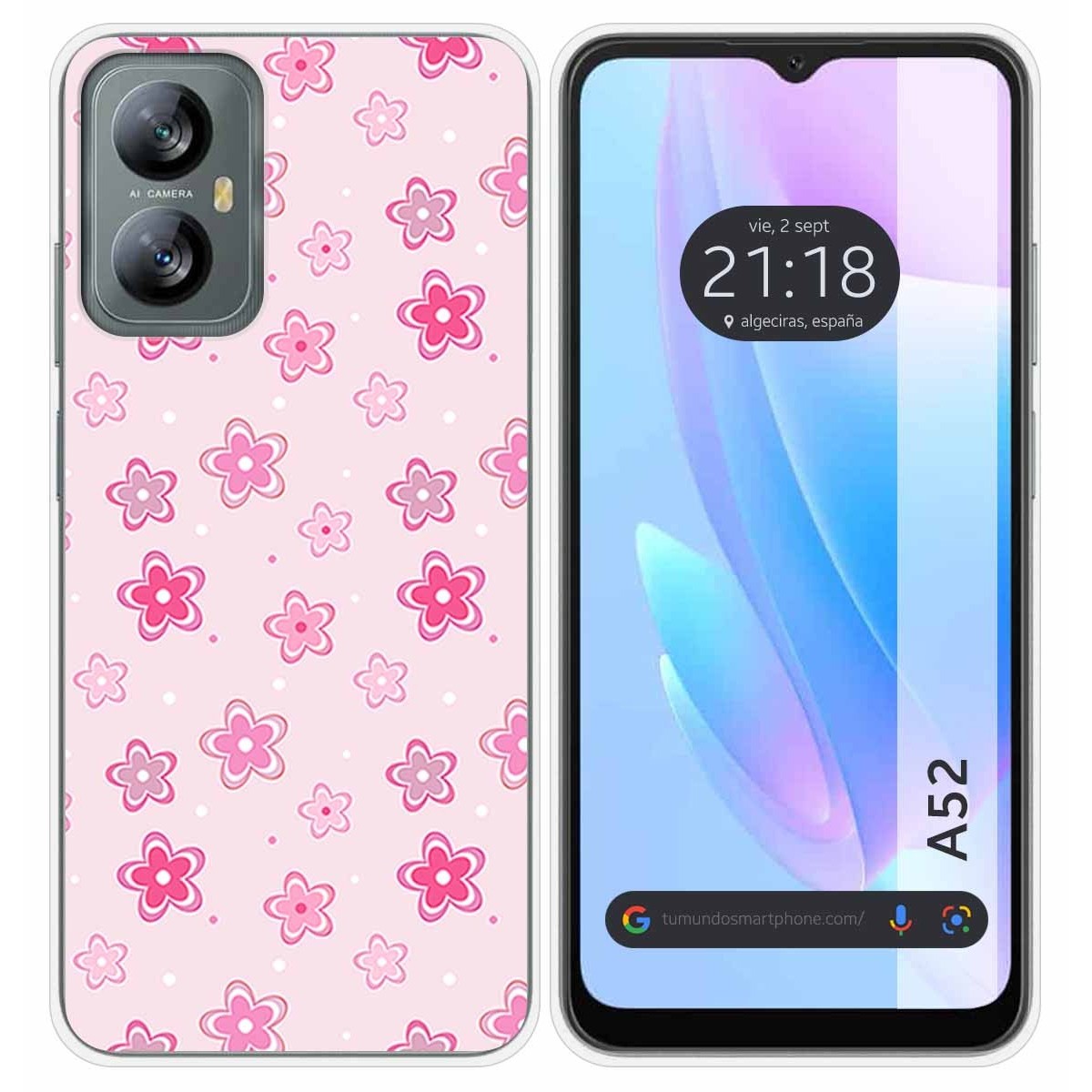 Funda Silicona para Blackview A52 diseño Flores Dibujos