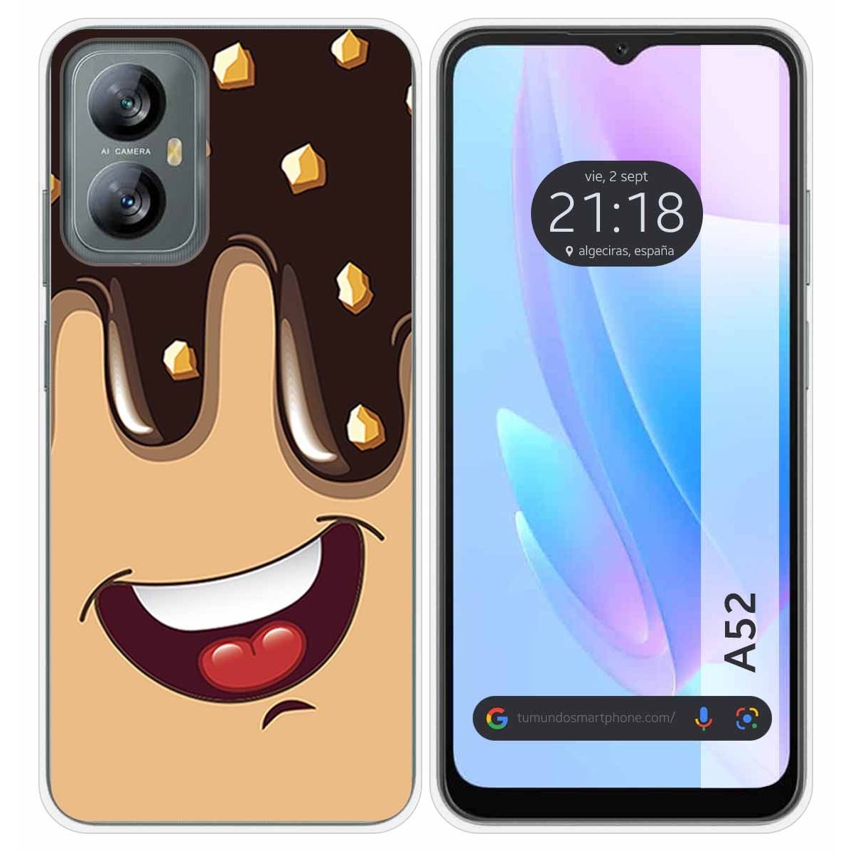 Funda Silicona para Blackview A52 diseño Helado Chocolate Dibujos