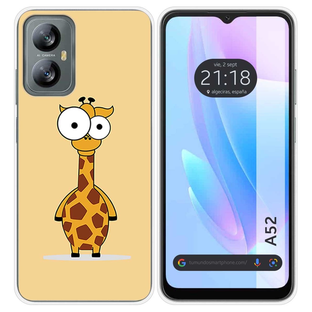 Funda Silicona para Blackview A52 diseño Jirafa Dibujos