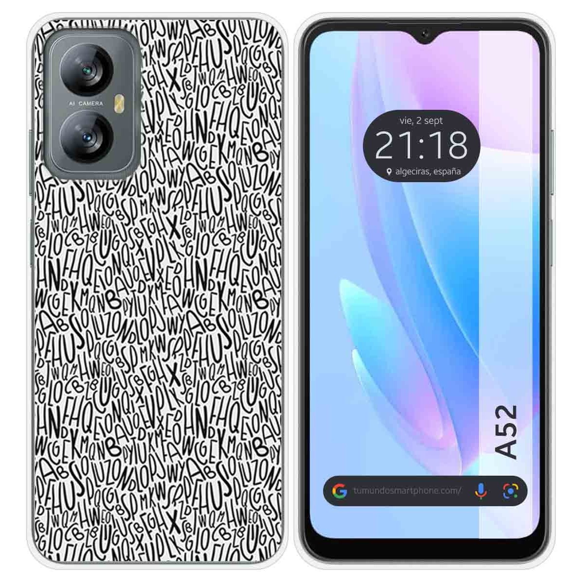 Funda Silicona para Blackview A52 diseño Letras Dibujos