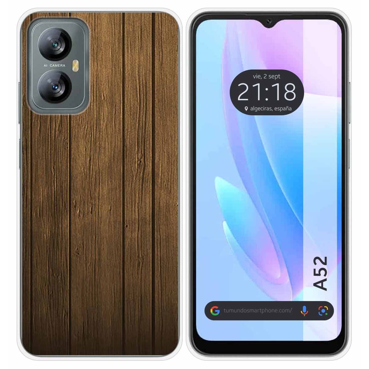 Funda Silicona para Blackview A52 diseño Madera Dibujos