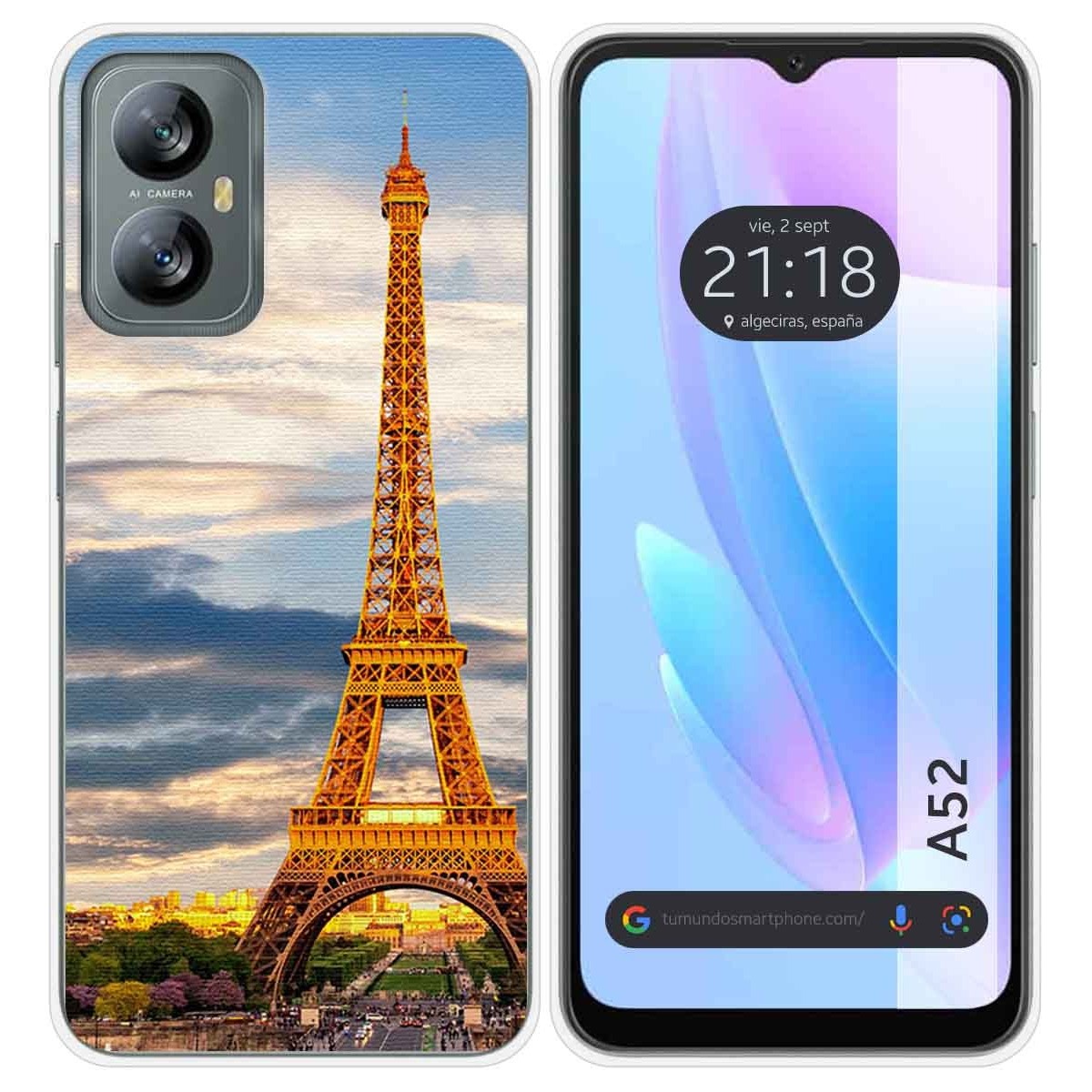 Funda Silicona para Blackview A52 diseño Paris Dibujos