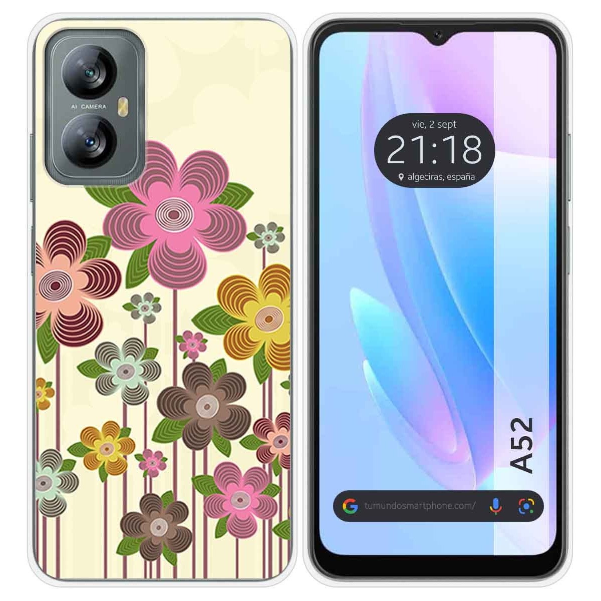 Funda Silicona para Blackview A52 diseño Primavera En Flor Dibujos