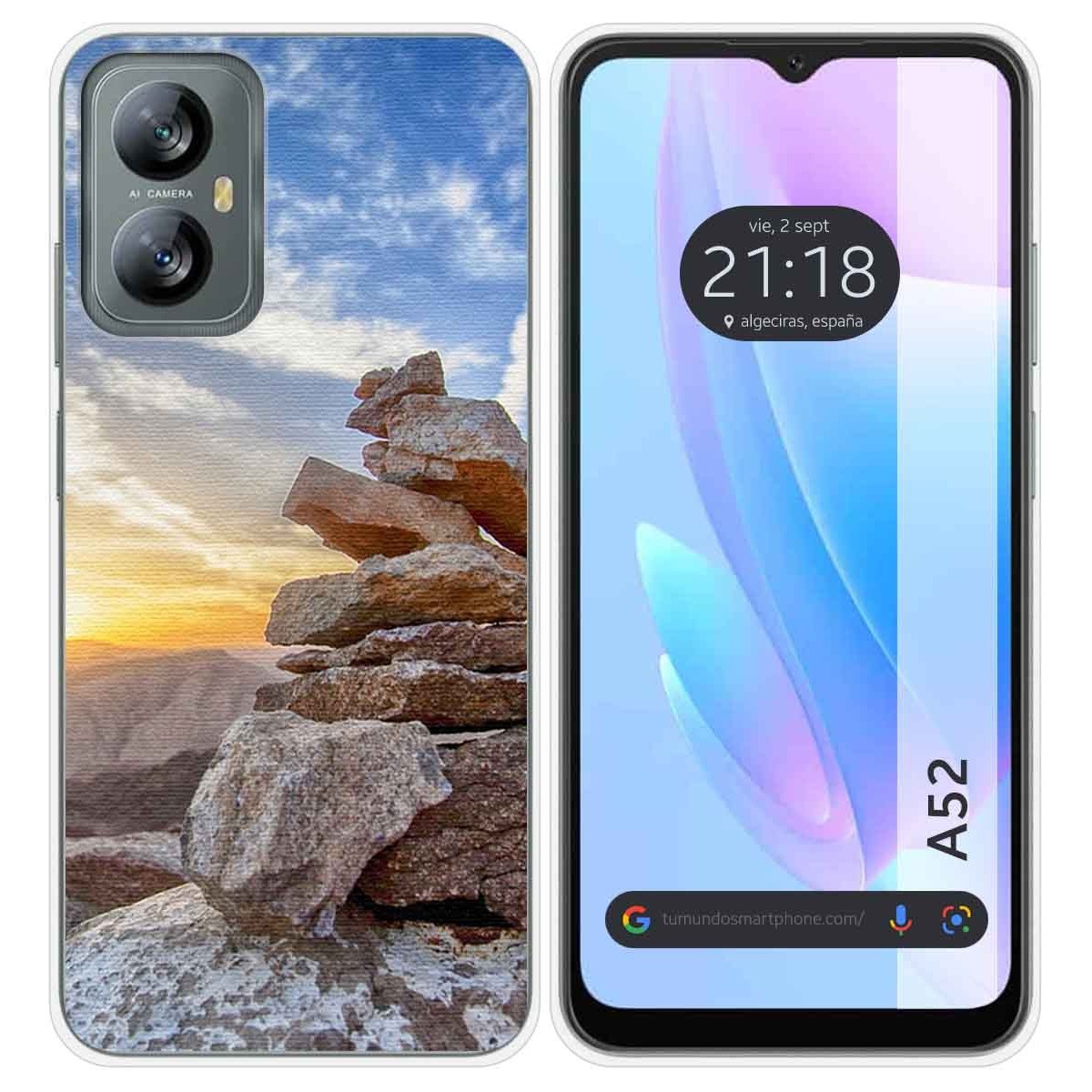 Funda Silicona para Blackview A52 diseño Sunset Dibujos