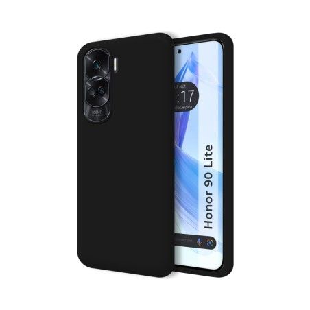 Funda Silicona Líquida Ultra Suave compatible con Huawei Honor 90 lite 5G color Negra
