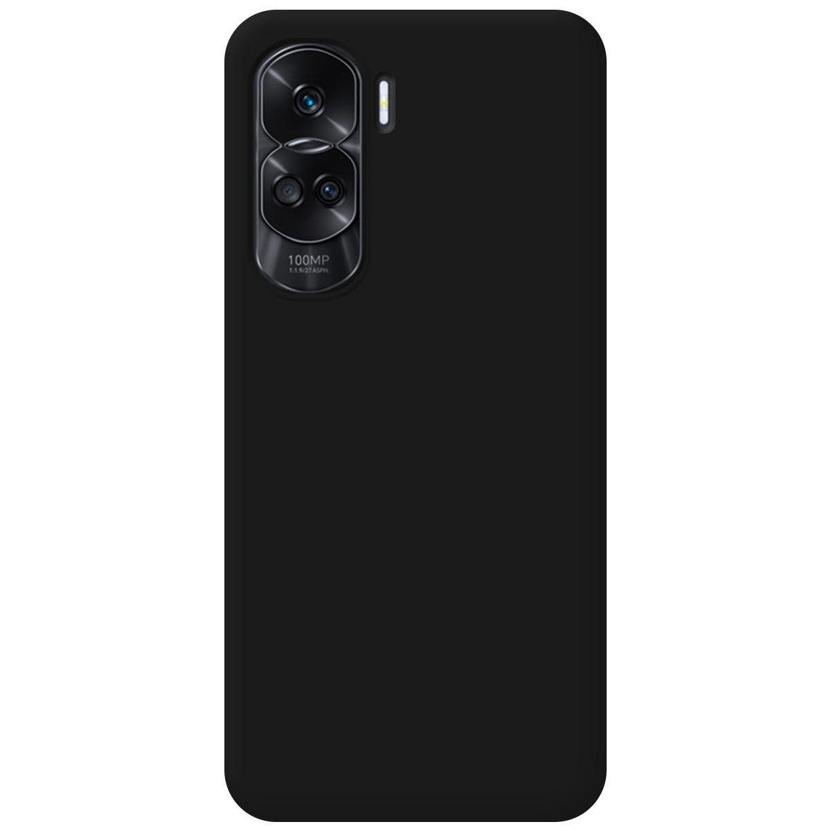 Funda Silicona Líquida Ultra Suave compatible con Huawei Honor 90 lite 5G color Negra