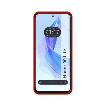 Funda Silicona Líquida Ultra Suave compatible con Huawei Honor 90 lite 5G color Roja