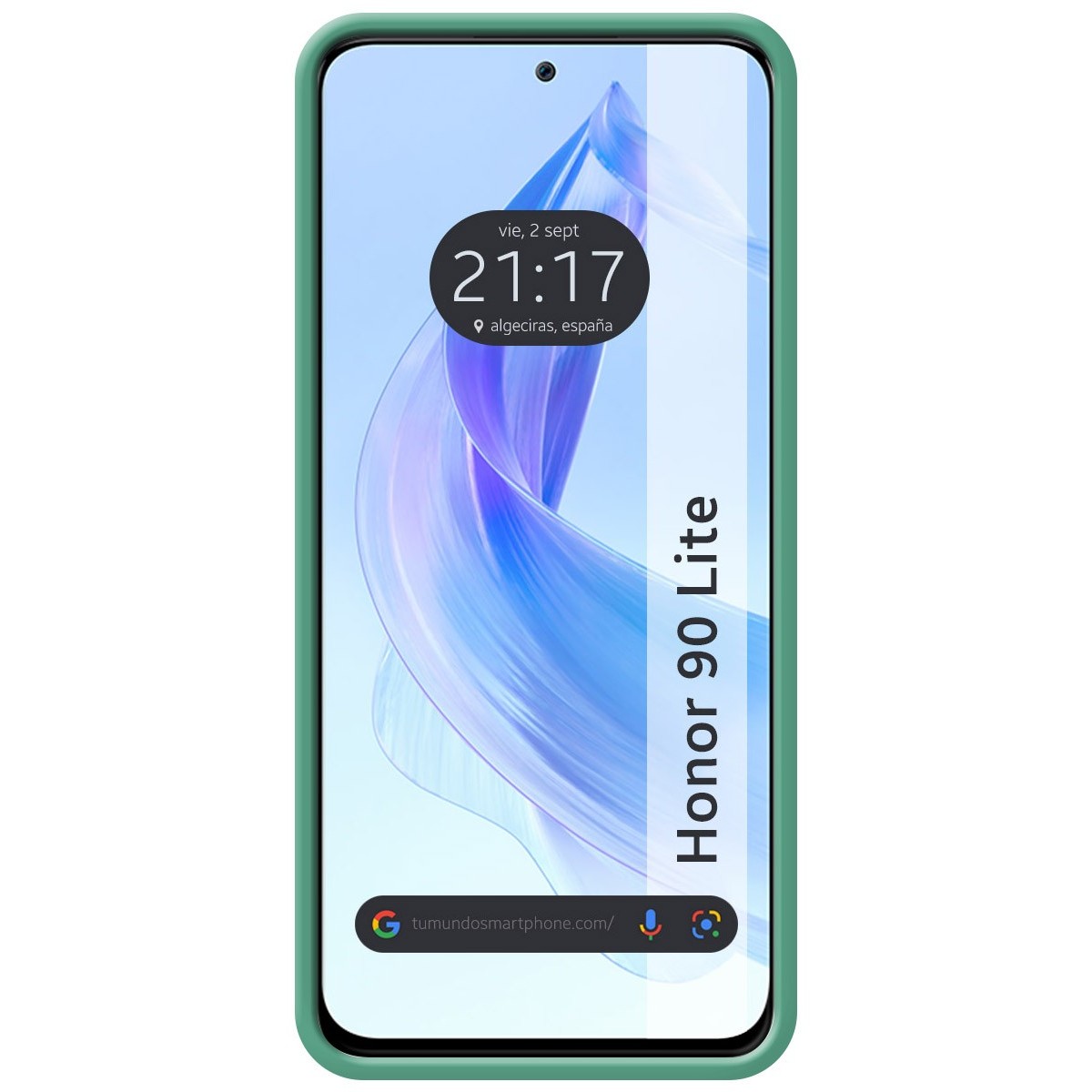 Funda Silicona Líquida Ultra Suave compatible con Huawei Honor 90 lite 5G color Verde