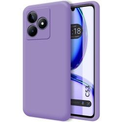 Funda Silicona Líquida Ultra Suave para Realme C53 color Morada
