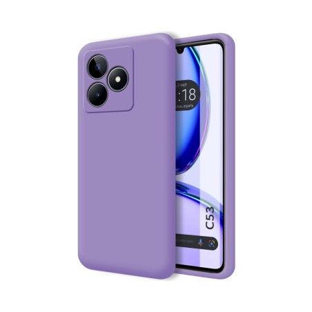 Funda Silicona Líquida Ultra Suave para Realme C53 color Morada