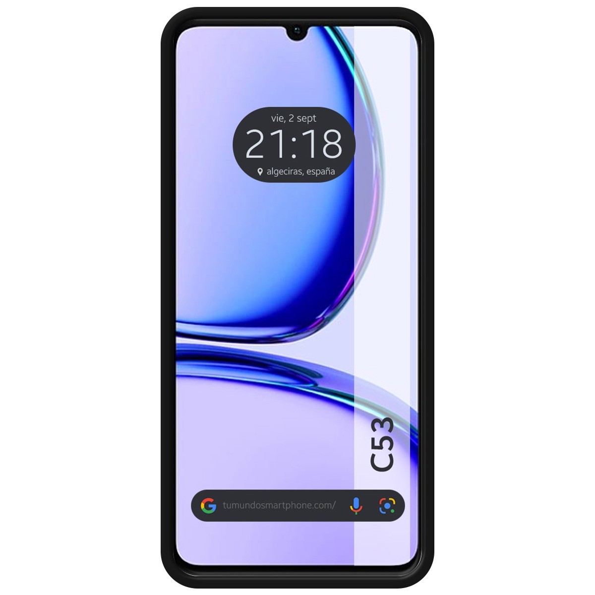 Funda Silicona Líquida Ultra Suave para Realme C53 color Negra