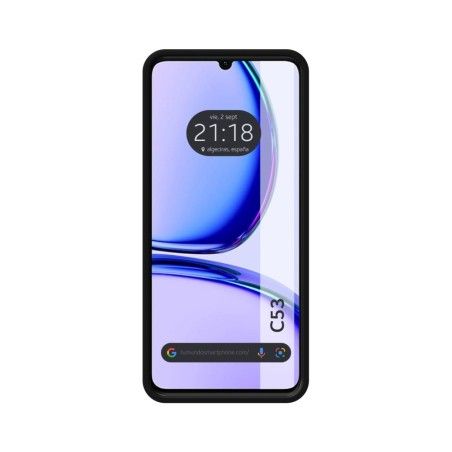 Funda Silicona Líquida Ultra Suave para Realme C53 color Negra