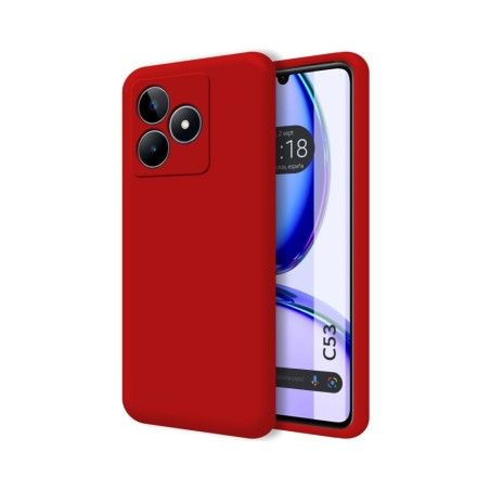 Funda Silicona Líquida Ultra Suave para Realme C53 color Roja
