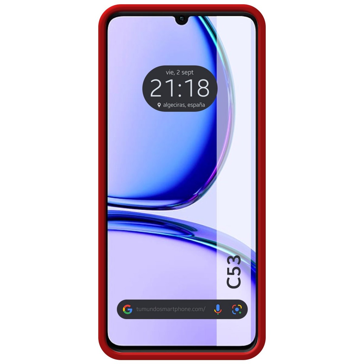 Funda Silicona Líquida Ultra Suave para Realme C53 color Roja