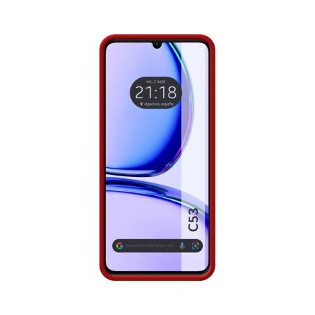 Funda Silicona Líquida Ultra Suave para Realme C53 color Roja