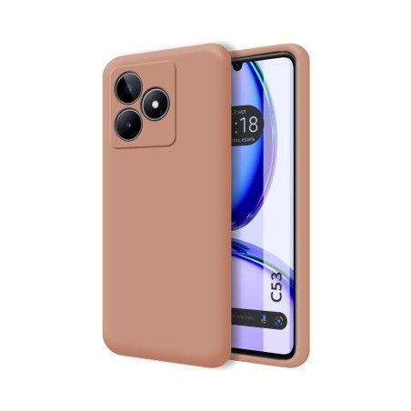 Funda Silicona Líquida Ultra Suave para Realme C53 color Rosa