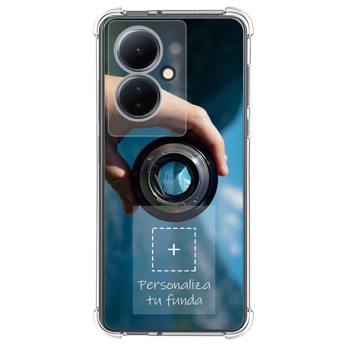 Personaliza tu Funda Silicona AntiGolpes Transparente con tu Fotografía para Vivo V29 Lite 5G Dibujo Personalizada