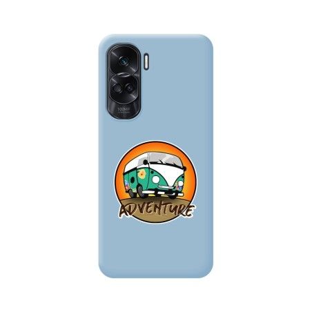 Funda Silicona Líquida Azul compatible con Huawei Honor 90 lite 5G diseño Adventure Dibujos