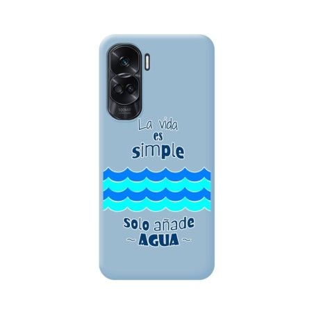 Funda Silicona Líquida Azul compatible con Huawei Honor 90 lite 5G diseño Agua Dibujos
