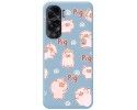 Funda Silicona Líquida Azul compatible con Huawei Honor 90 lite 5G diseño Cerdos Dibujos