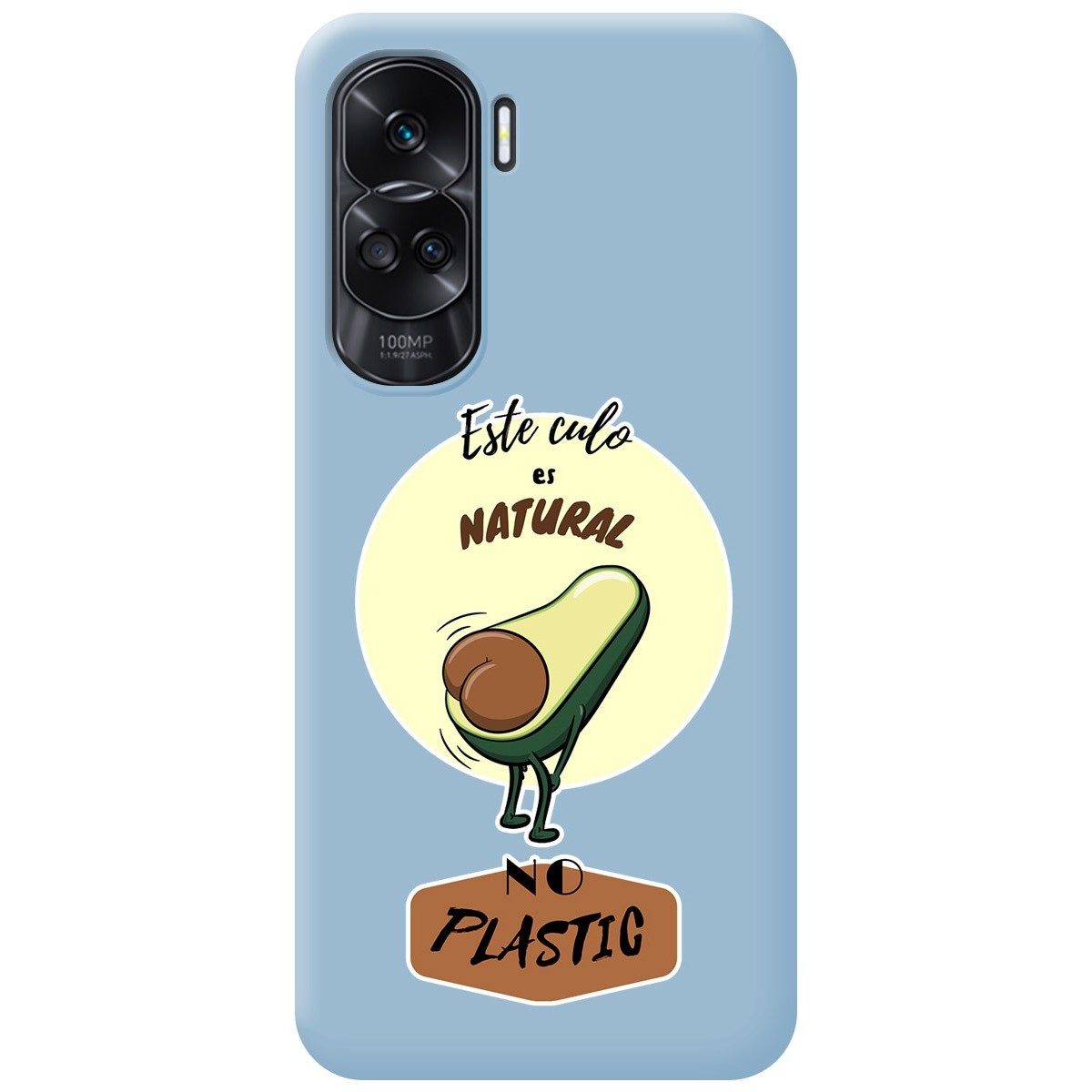 Funda Silicona Líquida Azul compatible con Huawei Honor 90 lite 5G diseño Culo Natural Dibujos