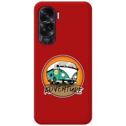 Funda Silicona Líquida Roja compatible con Huawei Honor 90 lite 5G diseño Adventure Dibujos