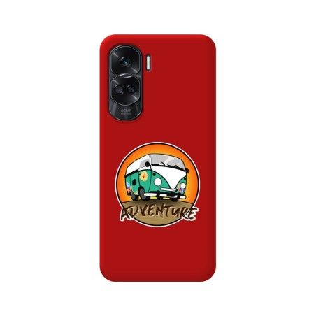 Funda Silicona Líquida Roja compatible con Huawei Honor 90 lite 5G diseño Adventure Dibujos