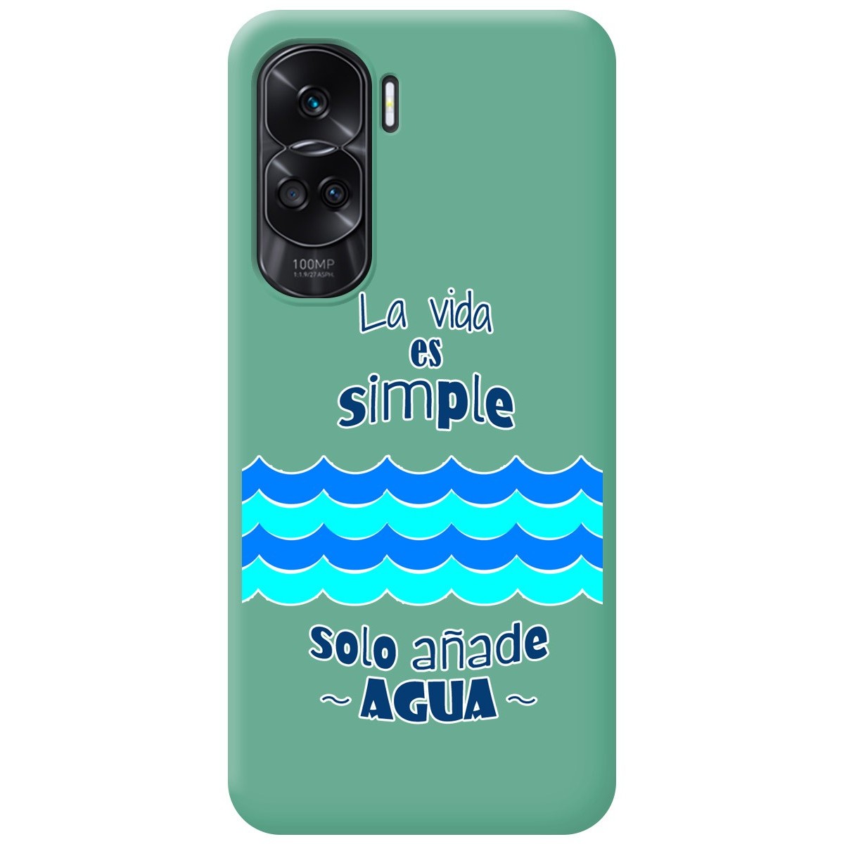 Funda Silicona Líquida Verde compatible con Huawei Honor 90 lite 5G diseño Agua Dibujos
