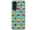 Funda Silicona Líquida Verde compatible con Huawei Honor 90 lite 5G diseño Catrina Dibujos